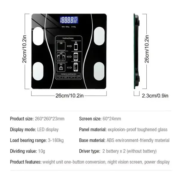 X2 FitOdi Body Composition Scales UK02