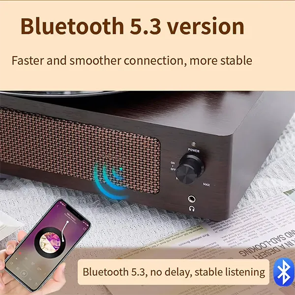 GrooveEra Record Players With Speakers