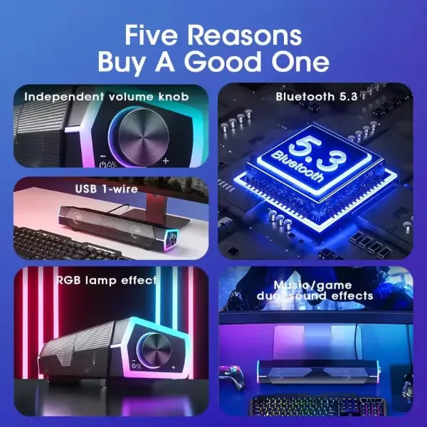 GonySound Soundbars For Computer Monitors UK06